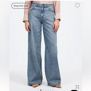 Madewell Women's Light Blue Wide-Leg Flare Jeans
